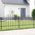 vidaXL Záhradný plot WOERDEN 240 x 115 cm Povrchovo upravená oceľ Sivá