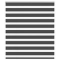 vidaXL Zebra roleta čierna 130x150 cm šírka látky 125,9cm polyester
