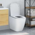 vidaXL WC sedadlo Biela 47,5 x 35 x 3,6 cm Duroplast