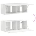 vidaXL TV nástenná skriňa 78,5 x 31 x 29,5 cm Lesklá biela