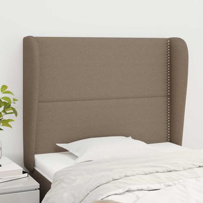 vidaXL Čelo postele so záhybmi sivohnedé 103x23x118/128 cm látka
