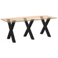 vidaXL Nohy k jedálenskému stolu v tvare X, 3 ks, čierne, 70 x (72-73) cm, oceľové