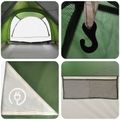 vidaXL Tunelový stan 370 x 275 x 210 cm Zelená Polyester a oceľ