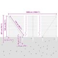 vidaXL Hexagonálny plot s stĺpom 50 x 1,5 m PVC potiahnutá oceľ Sivá