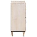 vidaXL Servírovacia skriňa Biela 60 x 33,5 x 75 cm Masívne mango drevo
