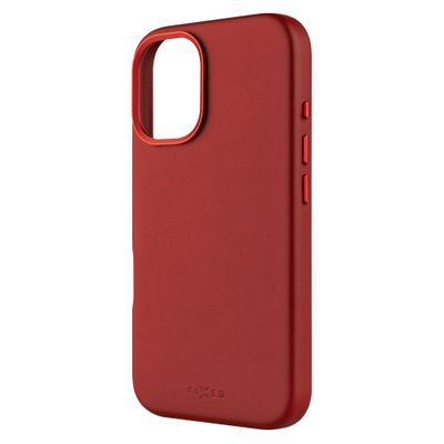 FIXED MagLeather kožený kryt iPhone 16, červený