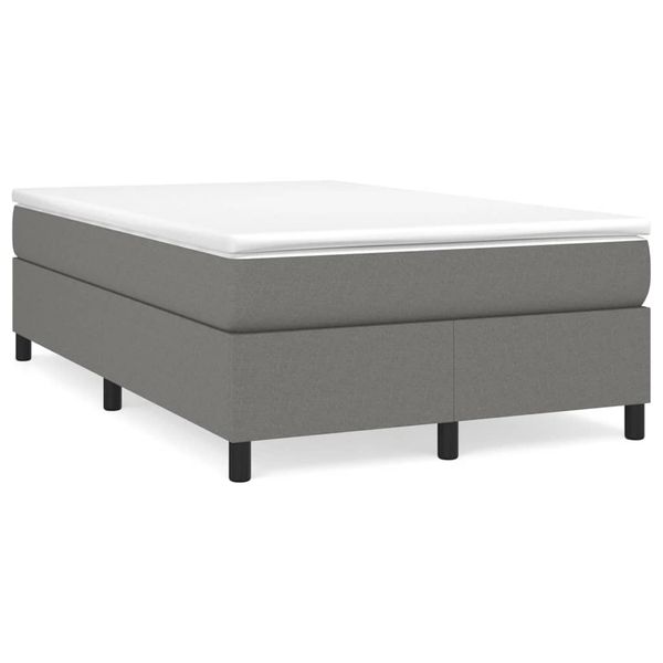 vidaXL Boxspring posteľ s matracom, tmavosivá 120x190 cm, látka