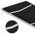 vidaXL Automatická markíza, LED a senzor vetra 3,5x2,5 m, antracitová