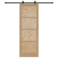 vidaXL Posuvné dvere ORKDAL 83 x 232 cm Borovicový masív Prírodná
