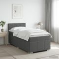 vidaXL Posteľ boxspring s matracom Tmavosivá 100 x 200 cm Látka