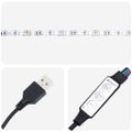 vidaXL LED box s pružinami s LED pásikmi Tmavohnedá 80 x 200 cm látka