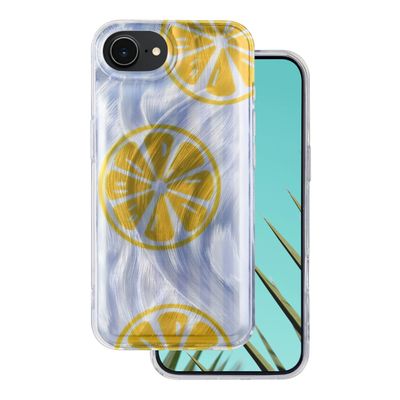 Ultra trendy letné puzdro pre iPhone 16e / 17e citrón