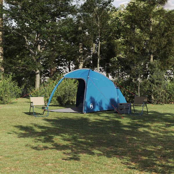 vidaXL Stan chata so strechou Modrá 370 x 230 x 185 cm taft