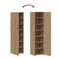 vidaXL Highboard Remeselný dub 45 x 42,5 x 185 cm
