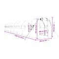 vidaXL Fóliovník s oceľovým rámom biely 32 m² 16x2x2 m