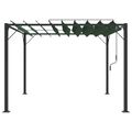 vidaXL Gazebo s lamelovou strechou 3 x 3 x 2,14 m Zelená