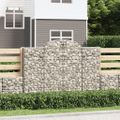 vidaXL Oblúkové gabionové koše 10 ks 200x30x140/160 cm pozink. železo