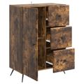 vidaXL Servírovacia skriňa Dymový dub 66 x 34,5 x 90 cm