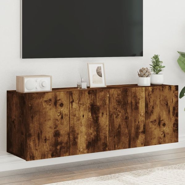 vidaXL TV skrinky nástenné 2 ks dymový dub 60x30x41 cm