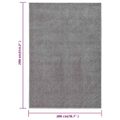 vidaXL Koberec krátky vlas 200x290 cm sivý