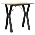 vidaXL Jedálenský stolík v tvare Y 80x50x75 cm borovica a oceľ
