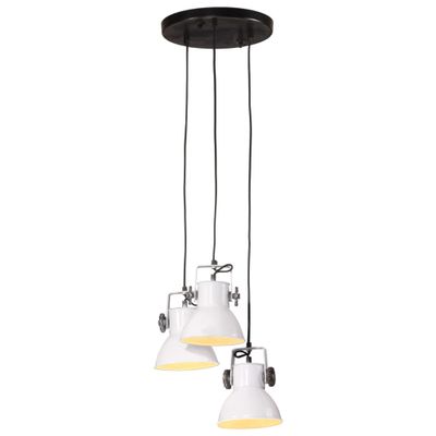vidaXL Závesná lampa 25 W biela 30x30x100 cm E27