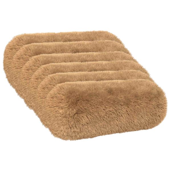vidaXL Podložka s vankúšom HEERLEN 6 ks Sivohnedá PV fleece