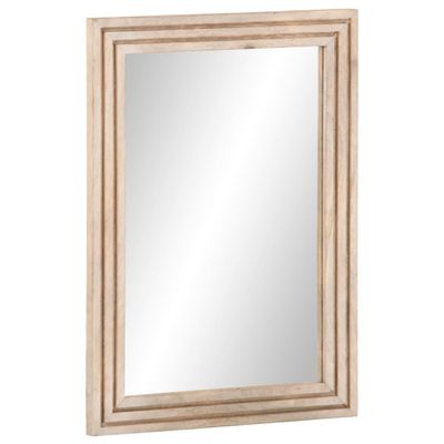 vidaXL Zrkadlo do kúpeľne 50x70 cm, mangový masív a sklo
