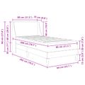 vidaXL Rám postele s matracom 80x 200 cm Odnímateľný poťah Sivohnedá