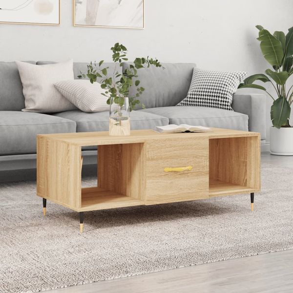 vidaXL Konferenčný stolík dub sonoma 102x50x40 cm kompozitné drevo