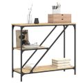 vidaXL Konzolový stolík dub sonoma 88,5x30x75 cm kompozitné drevo