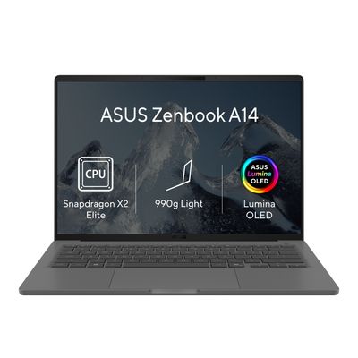 ASUS Zenbook A14 OLED/UX3407NA-OLED205W/SD-X2E-88-100/14''/WUXGA/32GB/512GB/Adreno/W11H/Gray/2R
