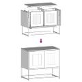 TV skrinka vidaXL Biela 68x39x60,5 cm Oceľ valcovaná za studena