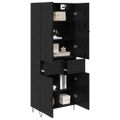 vidaXL Highboard 2 ks Čierny dub 69,5 x 34 x 180 cm Kompozitné drevo