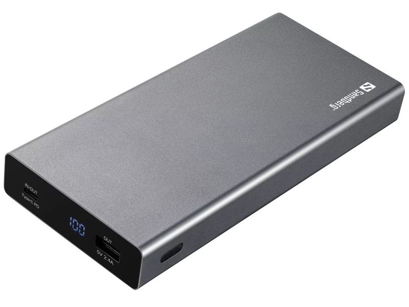 Sandberg Powerbank USB-C PD 100W, 20000 mAh, čierna