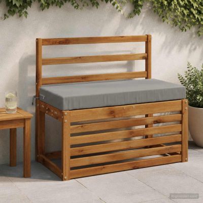vidaXL Vankúš na lavičku SOEST 100% polyester Sivá 60 x 40 x 8 cm