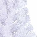 vidaXL Umelý polovičný vianočný stromček+stojan, biely 150 cm, PVC