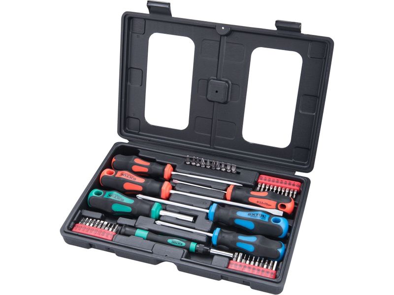 Šroubováky a hroty sada 47ks , 1/4" hroty a 4mm mini hroty, CrV EXTOL-PREMIUM