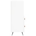 vidaXL Komoda biela 34,5x34x90 cm spracované drevo