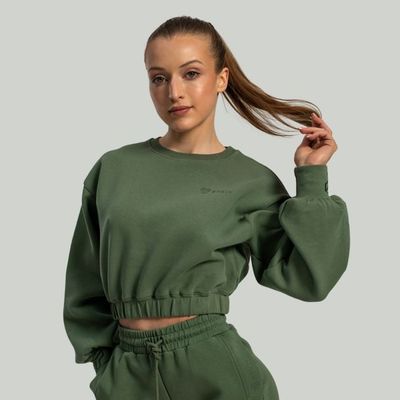 Dámska mikina Lunar Cropped Cedar Green - STRIX, veľkosť XXL, veľkosť oblečenia XXL