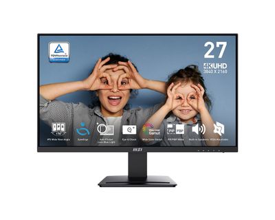 MSI Pro/MP273U/27''/IPS/4K UHD/60Hz/4ms/Čierna/3R