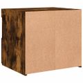 vidaXL Nočný stolík s LED svetlami dymový dub 50x40x45 cm