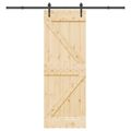 vidaXL Posuvné dvere NARVIK Prírodná a čierna 70 x 210 cm (213,5 cm)