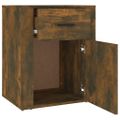 vidaXL Nočný stolík dymový dub 50x36x60 cm spracované drevo