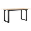 vidaXL Konferenčný stolík v tvare O 100x50x45 cm borovica a oceľ