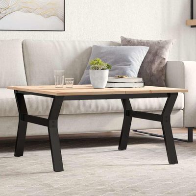 vidaXL Konferenčný stolík v tvare Y 80x80x45 cm borovica a oceľ
