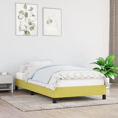 vidaXL Posteľný rám zelený 90x200 cm látka