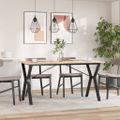 vidaXL Jedálenský stolík v tvare Y 160x80x75 cm borovica a oceľ