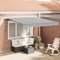 vidaXL Automaticky zaťahovacia markíza LED antracit a biela 300x250 cm