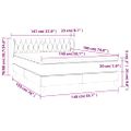 vidaXL Posteľný rám boxspring s matracom tmavosivý 140x190 cm zamat